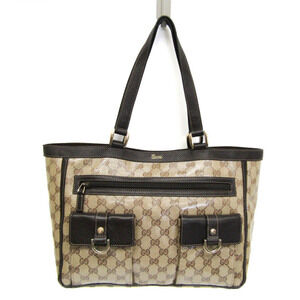 GUCCI Brown Leather Tote Bag